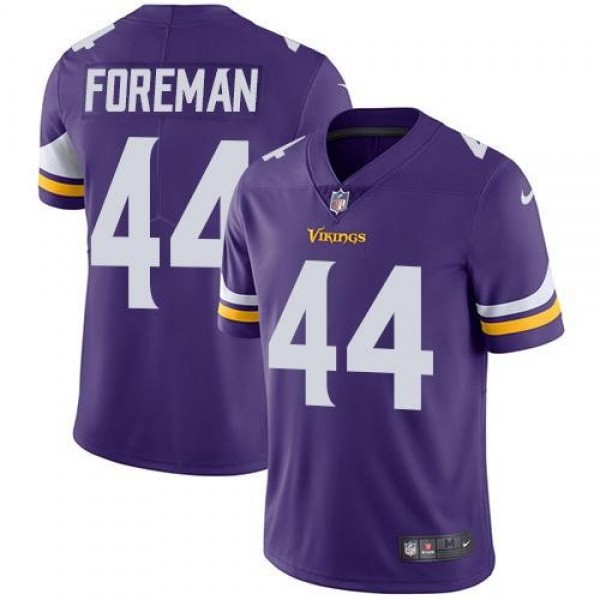 Nike Vikings #44 Chuck Foreman Purple Team Color Men's Stitched NFL Vapor Untouchable Limited Jersey
