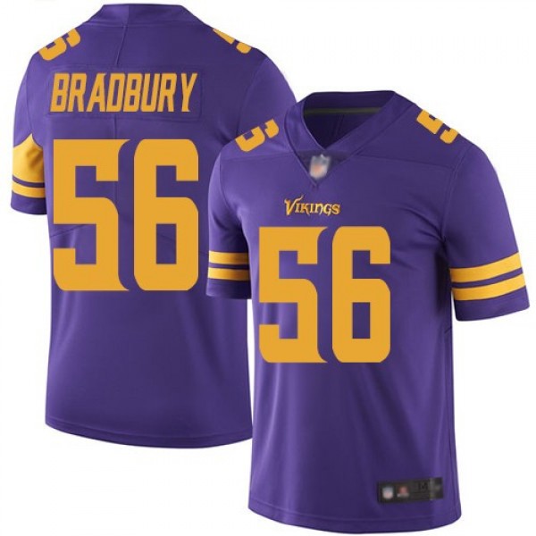 Nike Vikings #56 Garrett Bradbury Purple Men's Stitched NFL Limited Rush Jersey