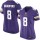 Women's Vikings #8 Sam Bradford Purple Team Color Stitched NFL Elite Jersey
