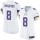 Women's Vikings #8 Sam Bradford White Stitched NFL Elite Jersey