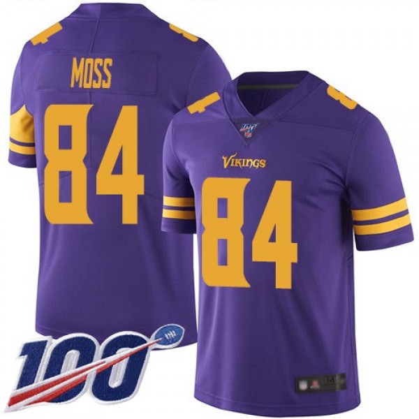 Nike Vikings #84 Randy Moss Purple Men's Stitched NFL Limited Rush 100th Season Jersey
