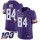 Nike Vikings #84 Randy Moss Purple Team Color Men's Stitched NFL 100th Season Vapor Limited Jersey