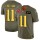 New England Patriots #11 Julian Edelman NFL Men's Nike Olive Gold 2019 Salute to Service Limited Jersey