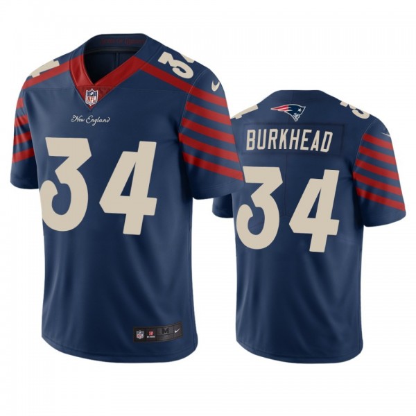New England Patriots #34 Rex Burkhead Navy Vapor Limited City Edition NFL Jersey