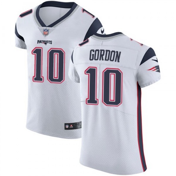 Nike Patriots #10 Josh Gordon White Men's Stitched NFL Vapor Untouchable Elite Jersey