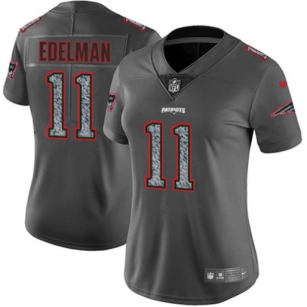 Women's Patriots #11 Julian Edelman Gray Static Stitched NFL Vapor Untouchable Limited Jersey