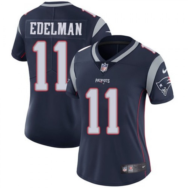 Women's Patriots #11 Julian Edelman Navy Blue Team Color Stitched NFL Vapor Untouchable Limited Jersey