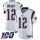 Nike Patriots #12 Tom Brady White Men's Stitched NFL 100th Season Vapor Limited Jersey