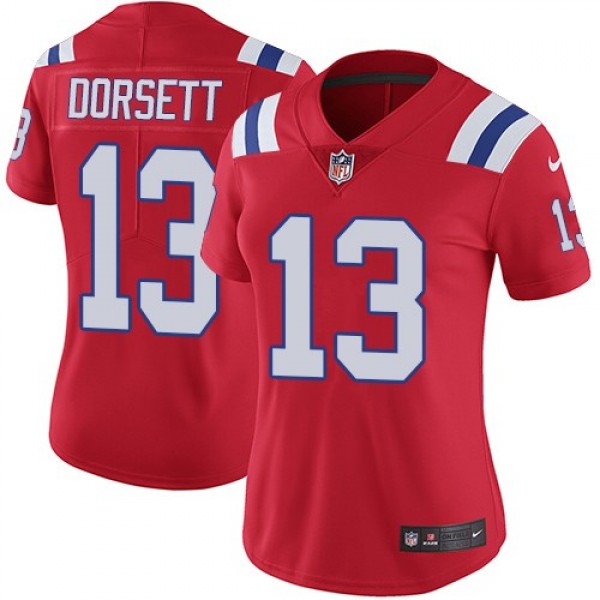 Women's Patriots #13 Phillip Dorsett Red Alternate Stitched NFL Vapor Untouchable Limited Jersey