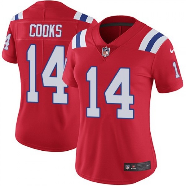 Women's Patriots #14 Brandin Cooks Red Alternate Stitched NFL Vapor Untouchable Limited Jersey