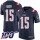 Nike Patriots #15 N'Keal Harry Navy Blue Men's Stitched NFL Limited Rush 100th Season Jersey