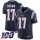 Nike Patriots #17 Antonio Brown Navy Blue Team Color Men's Stitched NFL 100th Season Vapor Limited Jersey