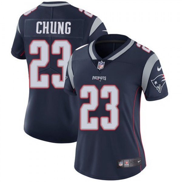 Women's Patriots #23 Patrick Chung Navy Blue Team Color Stitched NFL Vapor Untouchable Limited Jersey