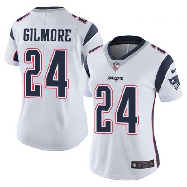 Women's Patriots #24 Stephon Gilmore White Stitched NFL Vapor Untouchable Limited Jersey