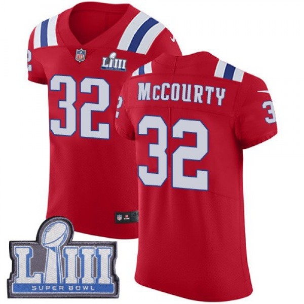 Nike Patriots #32 Devin McCourty Red Alternate Super Bowl LIII Bound Men's Stitched NFL Vapor Untouchable Elite Jersey