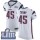 Nike Patriots #45 Donald Trump White Super Bowl LIII Bound Men's Stitched NFL Vapor Untouchable Elite Jersey