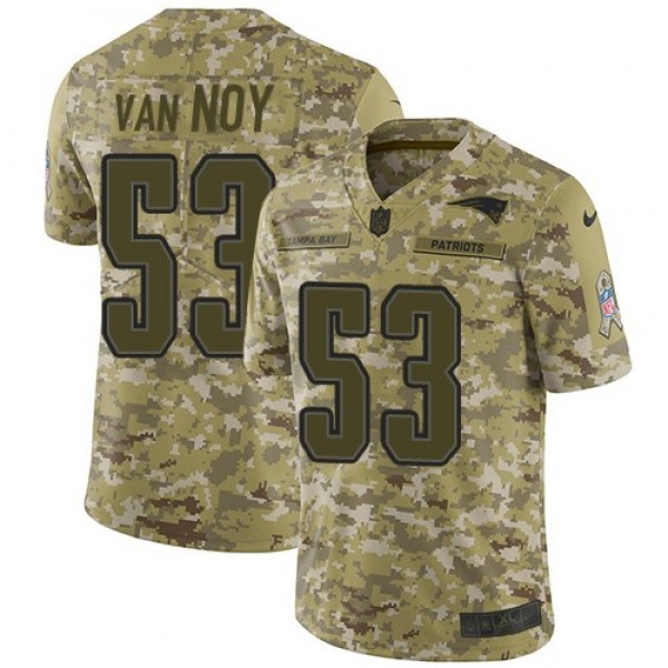 Nike Patriots #53 Kyle Van Noy Camo Men's Stitched NFL Limited 2018 Salute To Service Jersey