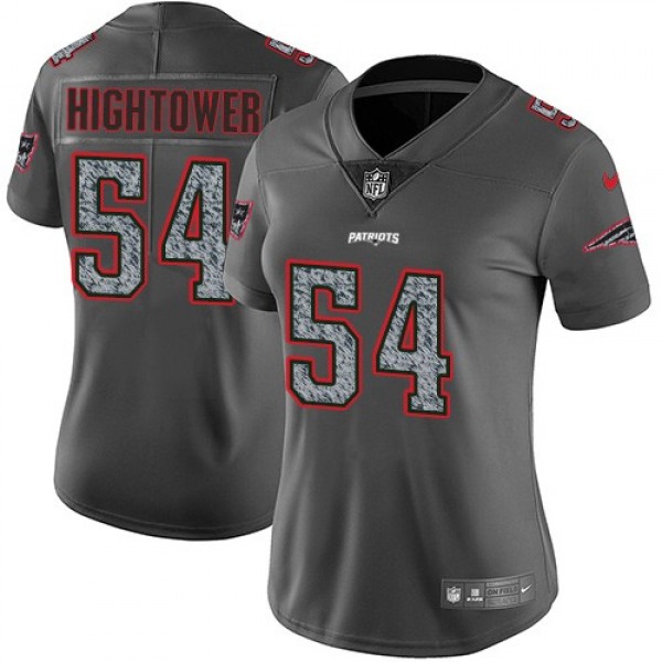 Women's Patriots #54 Dont'a Hightower Gray Static Stitched NFL Vapor Untouchable Limited Jersey