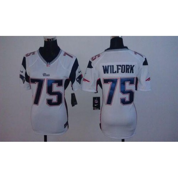 Women's Patriots #75 Vince Wilfork White Stitched NFL Elite Jersey