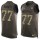 Nike Patriots #77 Michael Bennett Green Men's Stitched NFL Limited Salute To Service Tank Top Jersey