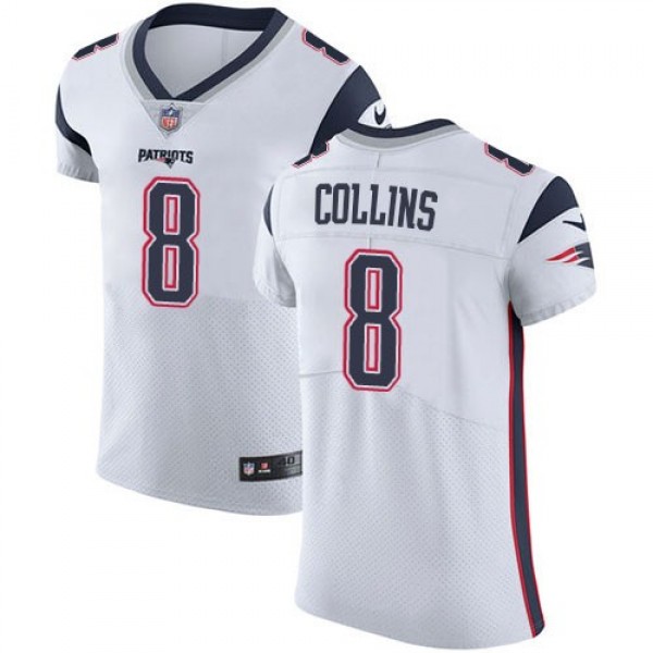 Nike Patriots #8 Jamie Collins Sr White Men's Stitched NFL Vapor Untouchable Elite Jersey