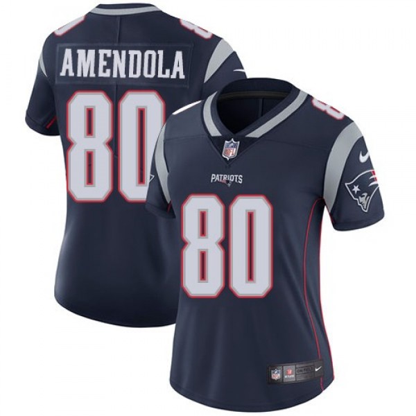 Women's Patriots #80 Danny Amendola Navy Blue Team Color Stitched NFL Vapor Untouchable Limited Jersey