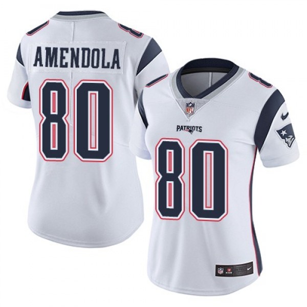 Women's Patriots #80 Danny Amendola White Stitched NFL Vapor Untouchable Limited Jersey