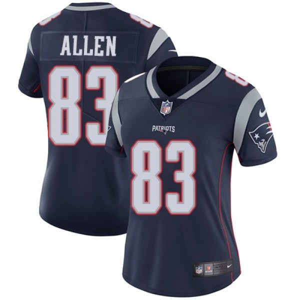 Women's Patriots #83 Dwayne Allen Navy Blue Team Color Stitched NFL Vapor Untouchable Limited Jersey