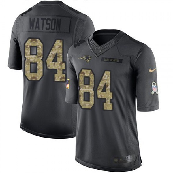 Nike Patriots #84 Benjamin Watson Black Men's Stitched NFL Limited 2016 Salute To Service Jersey