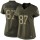 Women's Patriots #87 Rob Gronkowski Green Stitched NFL Limited 2015 Salute to Service Jersey