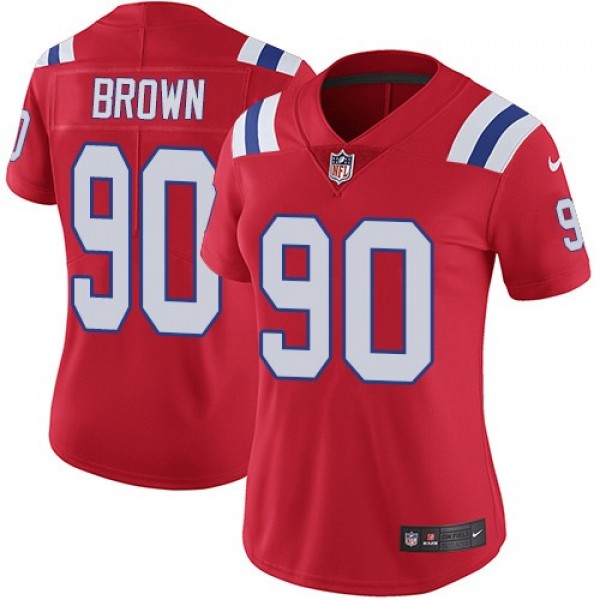 Women's Patriots #90 Malcom Brown Red Alternate Stitched NFL Vapor Untouchable Limited Jersey