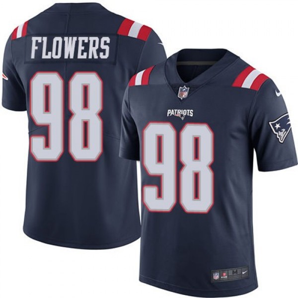 Nike Patriots #98 Trey Flowers Navy Blue Men's Stitched NFL Limited Rush Jersey