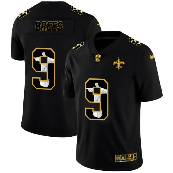 New Orleans Saints #9 Drew Brees Nike Carbon Black Vapor Cristo Redentor Limited NFL Jersey