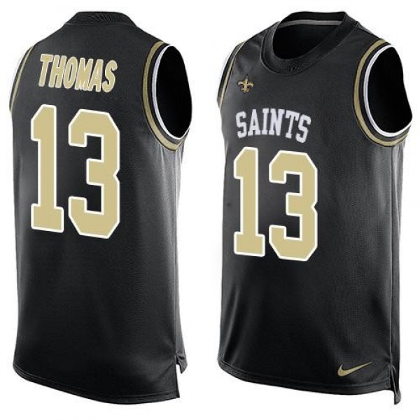 Nike Saints #13 Michael Thomas Black Team Color Men's Stitched NFL Limited Tank Top Jersey