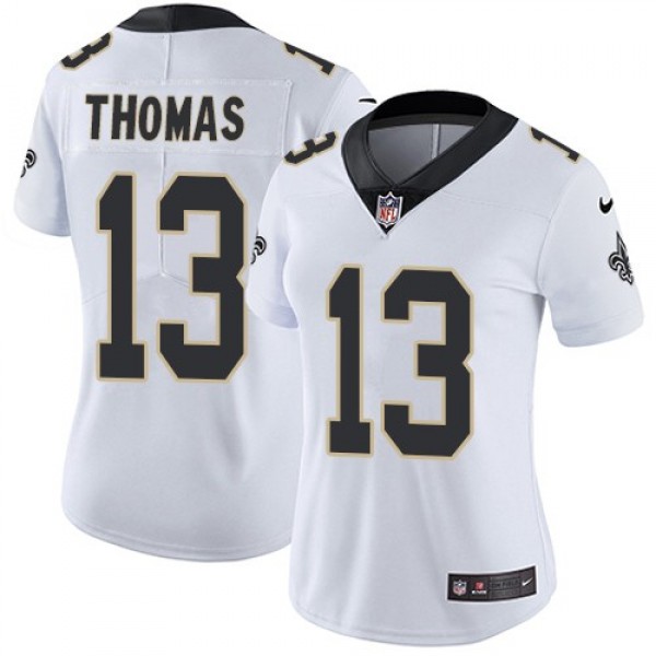 Women's Saints #13 Michael Thomas White Stitched NFL Vapor Untouchable Limited Jersey