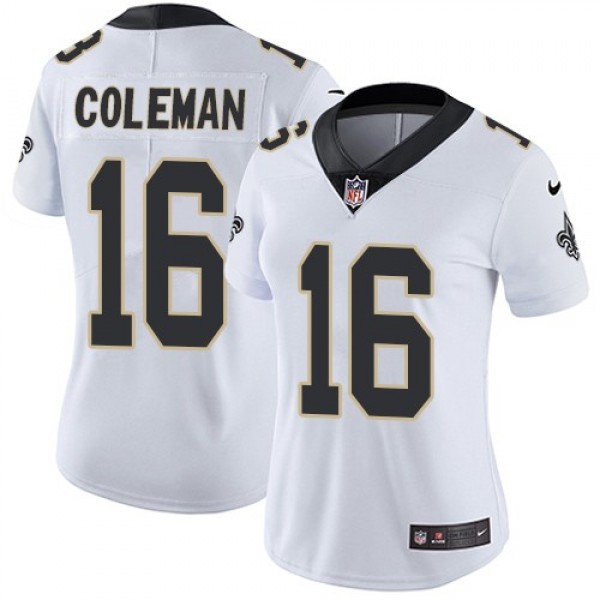 Women's Saints #16 Brandon Coleman White Stitched NFL Vapor Untouchable Limited Jersey