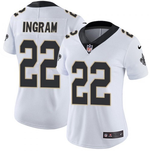Women's Saints #22 Mark Ingram White Stitched NFL Vapor Untouchable Limited Jersey
