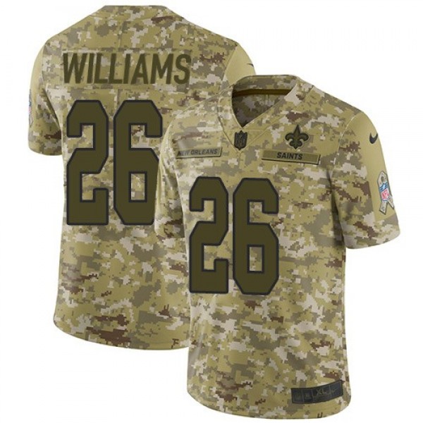 Nike Saints #26 P.J. Williams Camo Men's Stitched NFL Limited 2018 Salute To Service Jersey