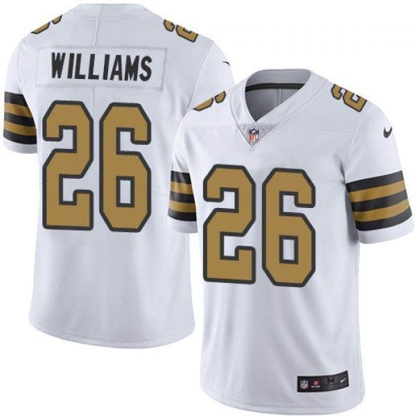 Nike Saints #26 P.J. Williams White Men's Stitched NFL Limited Rush Jersey
