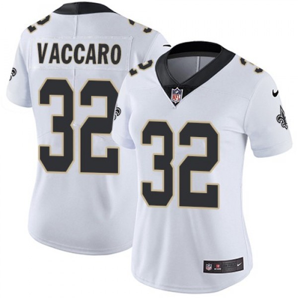 Women's Saints #32 Kenny Vaccaro White Stitched NFL Vapor Untouchable Limited Jersey