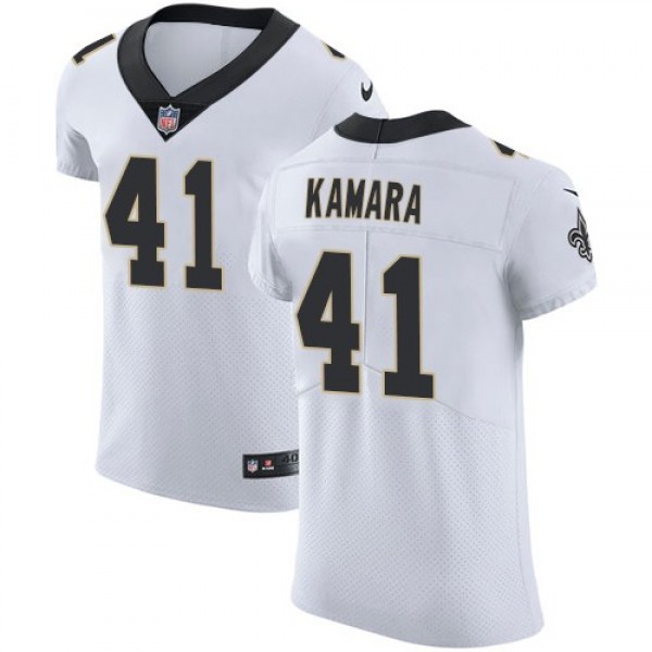 Nike Saints #41 Alvin Kamara White Men's Stitched NFL Vapor Untouchable Elite Jersey