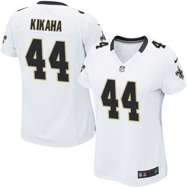 Women's Saints #44 Hau'oli Kikaha White Stitched NFL Elite Jersey