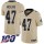 Nike Saints #47 Alex Anzalone Gold Men's Stitched NFL Limited Inverted Legend 100th Season Jersey