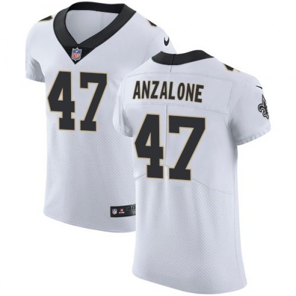 Nike Saints #47 Alex Anzalone White Men's Stitched NFL Vapor Untouchable Elite Jersey