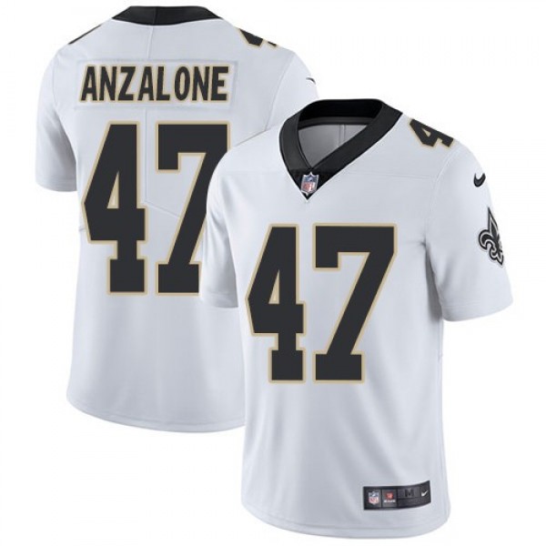 Nike Saints #47 Alex Anzalone White Men's Stitched NFL Vapor Untouchable Limited Jersey