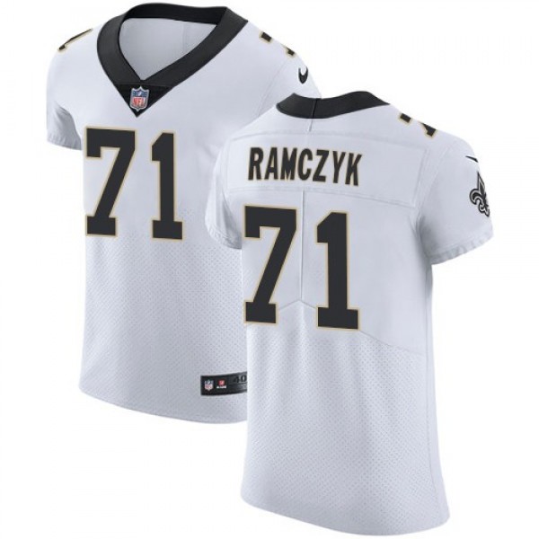 Nike Saints #71 Ryan Ramczyk White Men's Stitched NFL Vapor Untouchable Elite Jersey