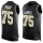 Nike Saints #75 Andrus Peat Black Team Color Men's Stitched NFL Limited Tank Top Jersey