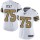 Women's Saints #75 Andrus Peat White Stitched NFL Limited Rush Jersey
