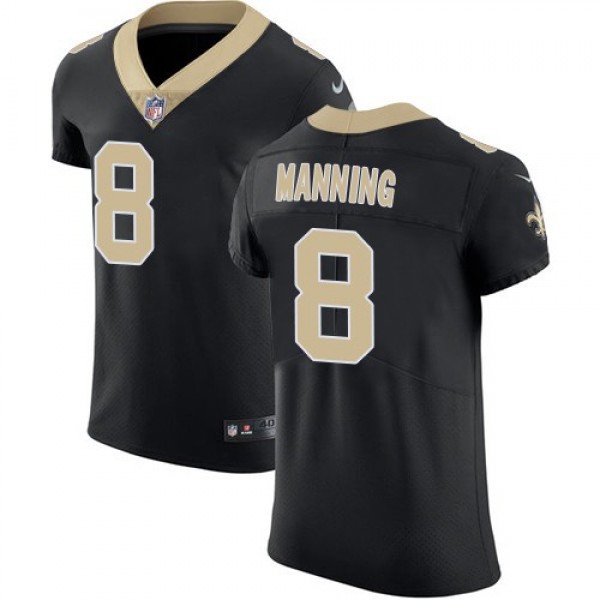Nike Saints #8 Archie Manning Black Team Color Men's Stitched NFL Vapor Untouchable Elite Jersey