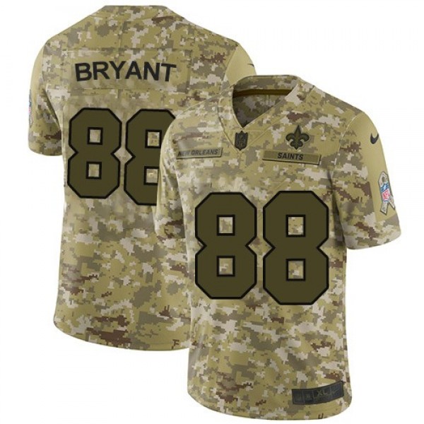 Nike Saints #88 Dez Bryant Camo Men's Stitched NFL Limited 2018 Salute To Service Jersey